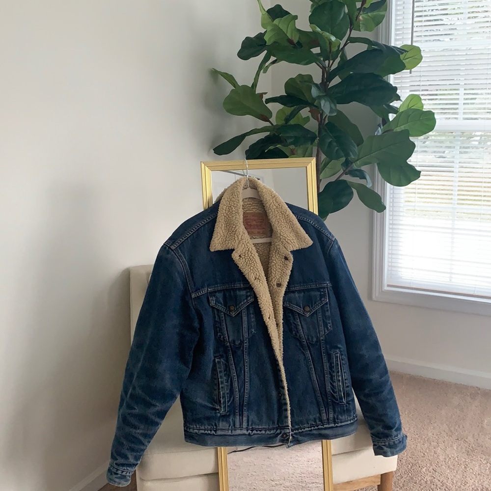 Vintage Levi Sherpa denim trucker jacket